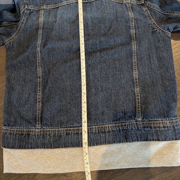 Like New Sun & Stone Men's Reeves Trucker Hooded Blue Denim Jacket Size M - Picture 8 of 9